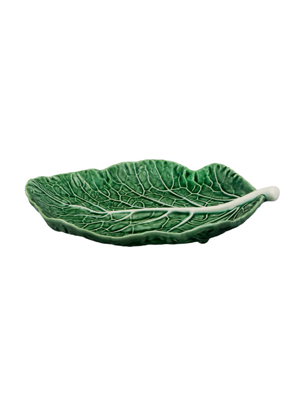 Leaf Cabbage serving plate, green