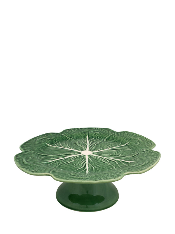 Bordallo Pinheiro: Cabbage Cake Stand (31cm), green