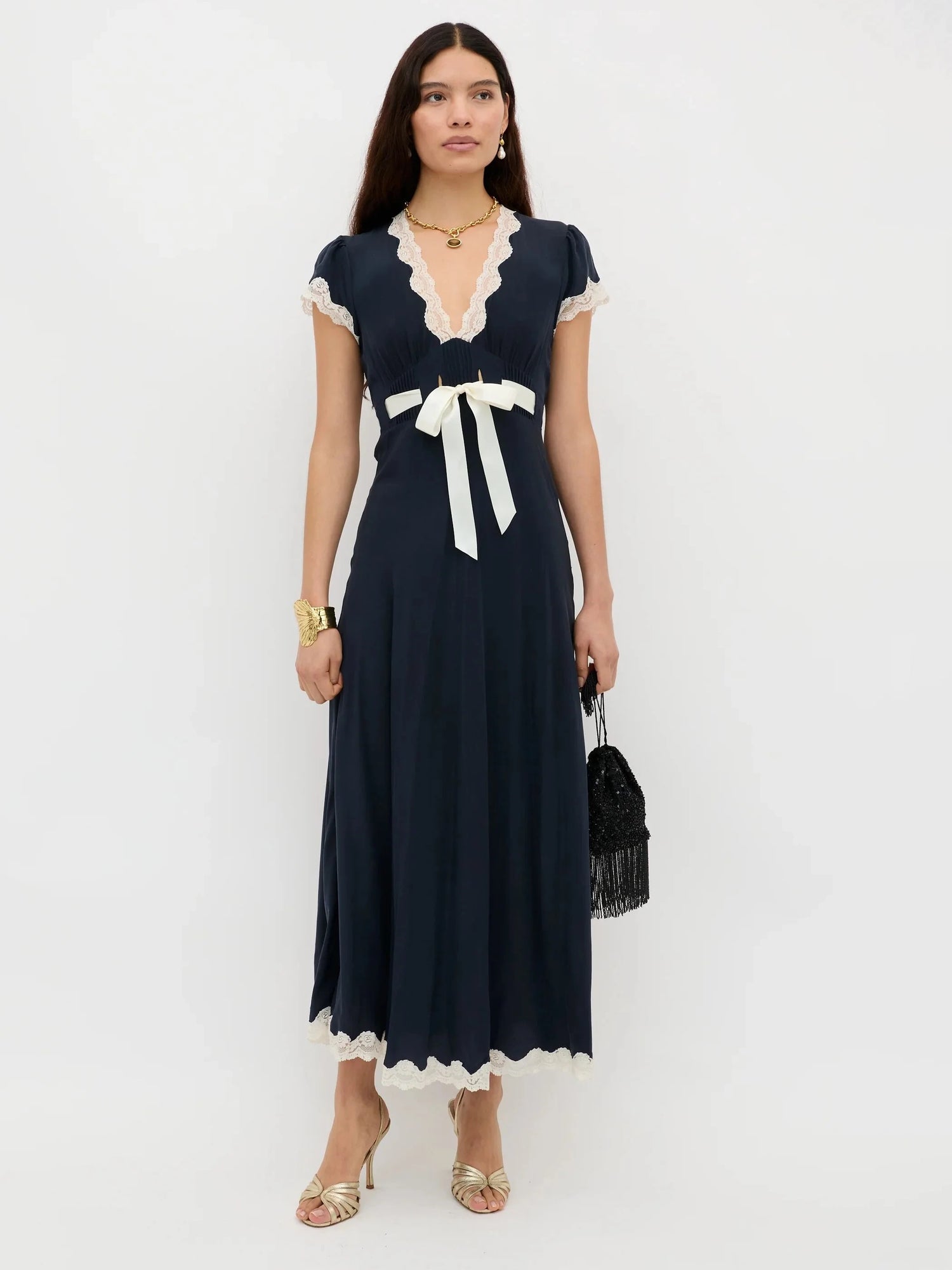 Marlice long dress, deep navy