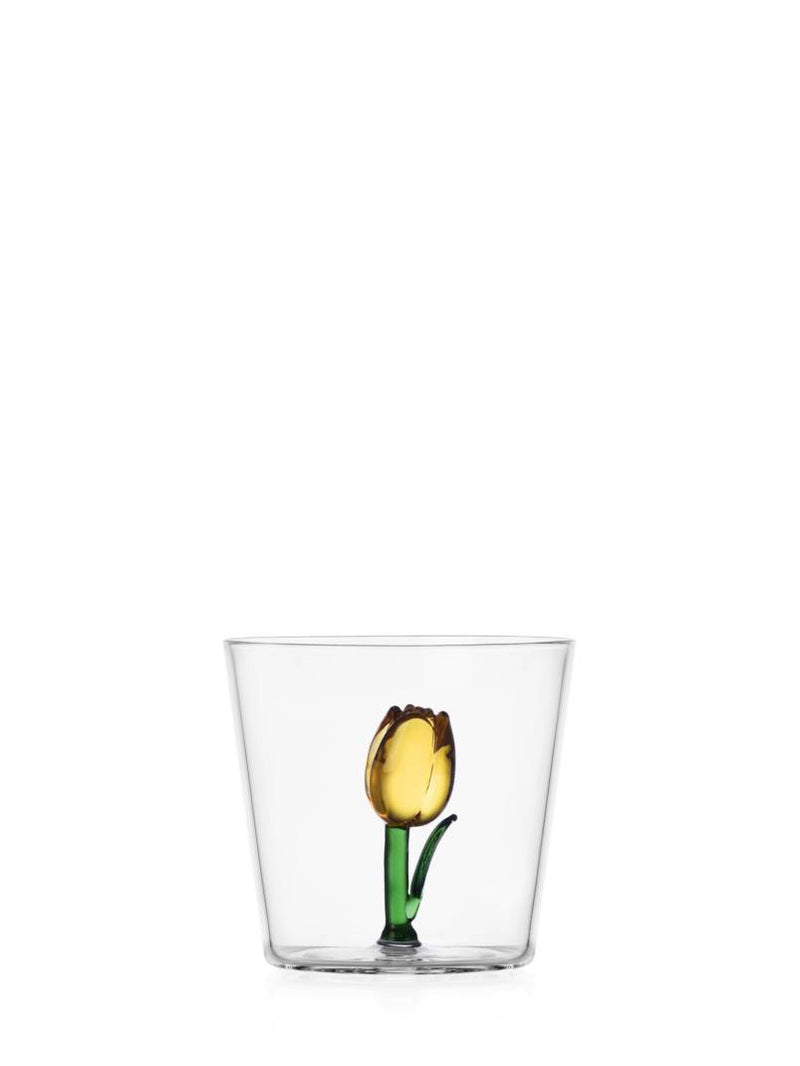 Yellow tulip tumbler, botanica collection