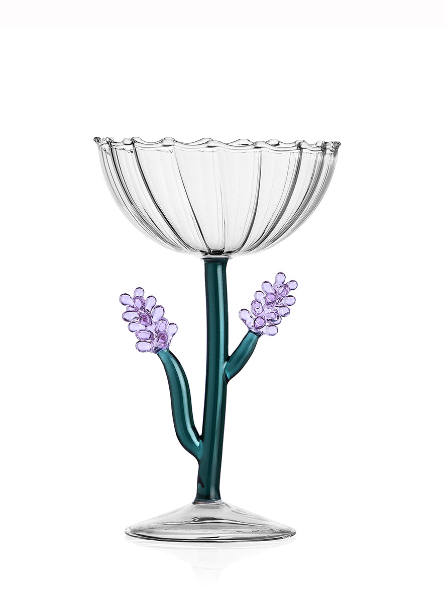 Lavender champagne bowl, Botanica Collection