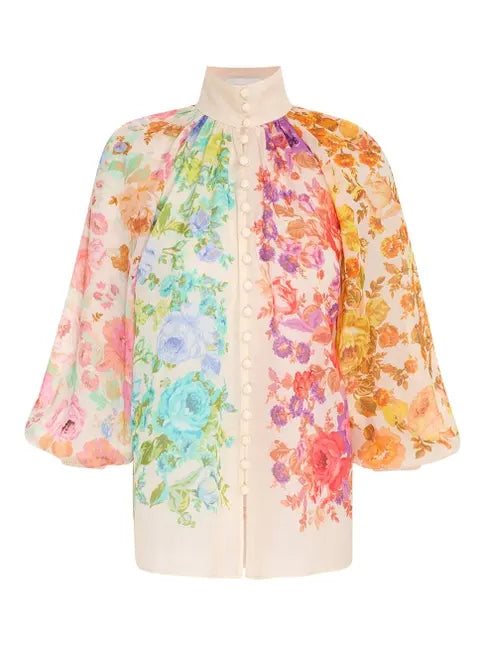 Raie billow blouse, floral