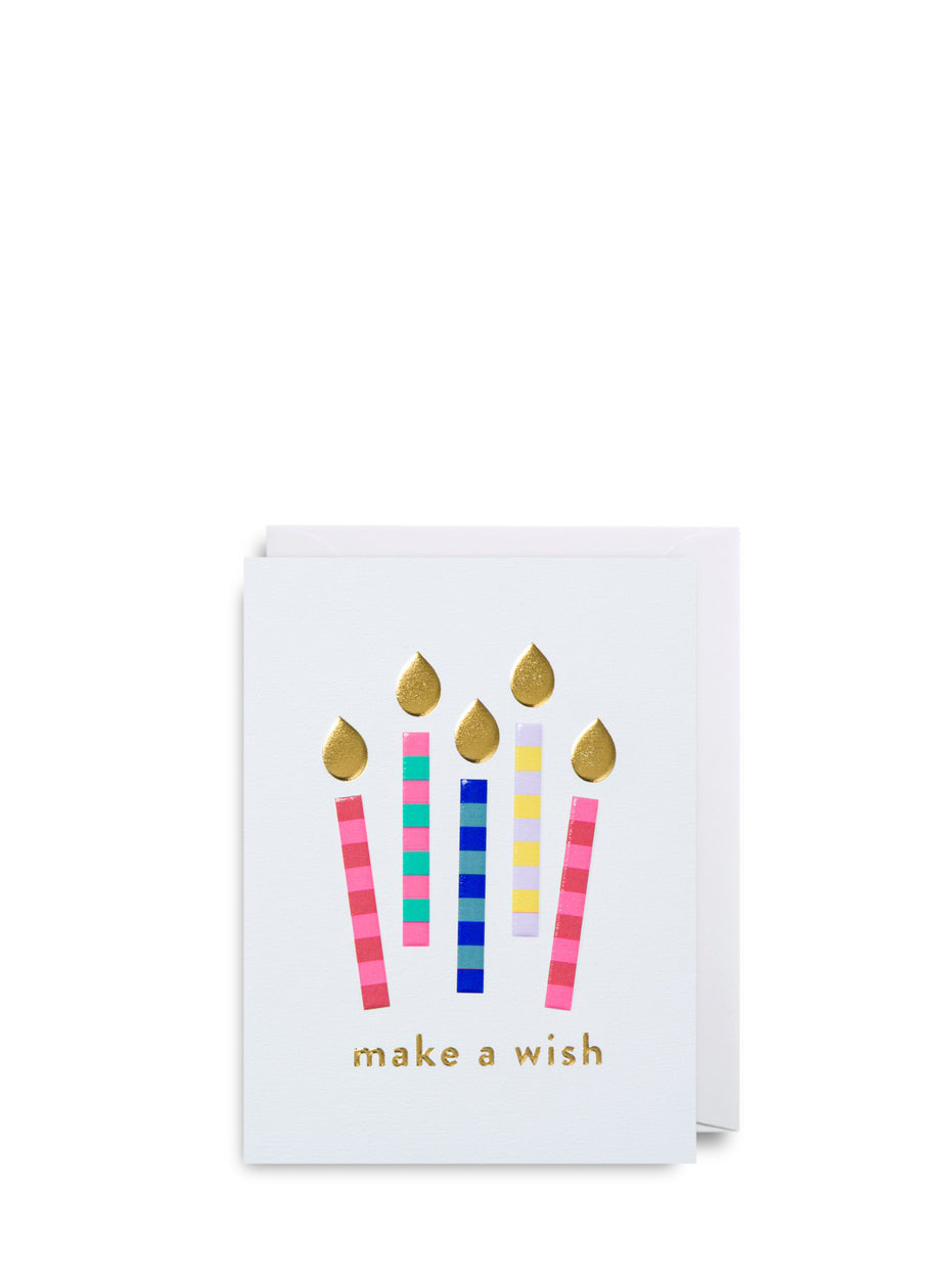 Make a Wish candles mini birthday card