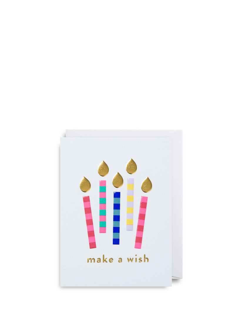 Make a Wish candles mini birthday card