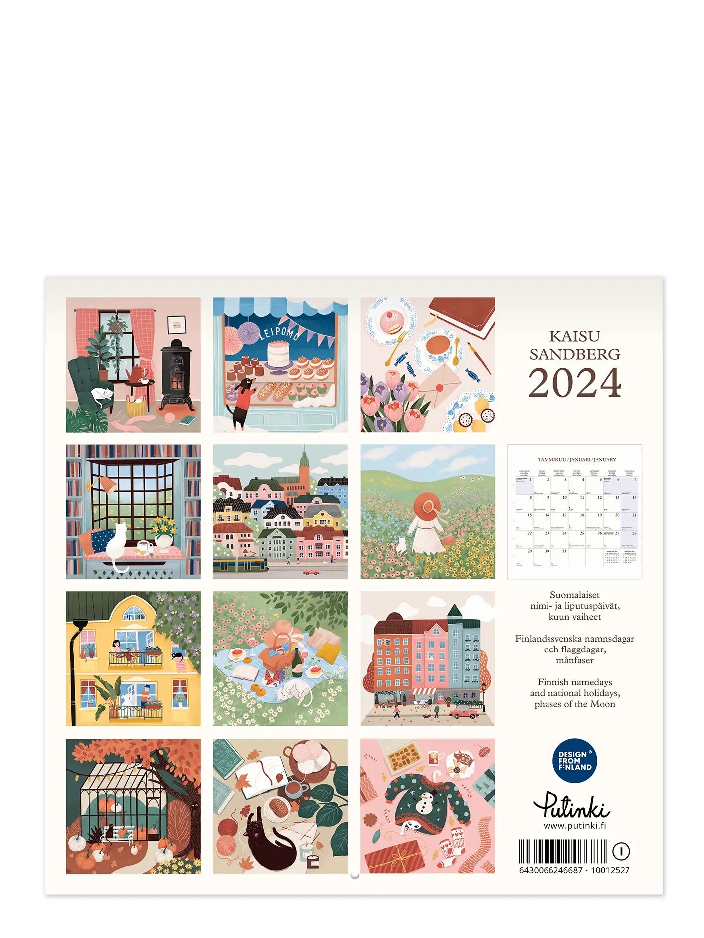 Wall Calendar 2024, Kaisu Sandberg (30x30cm)