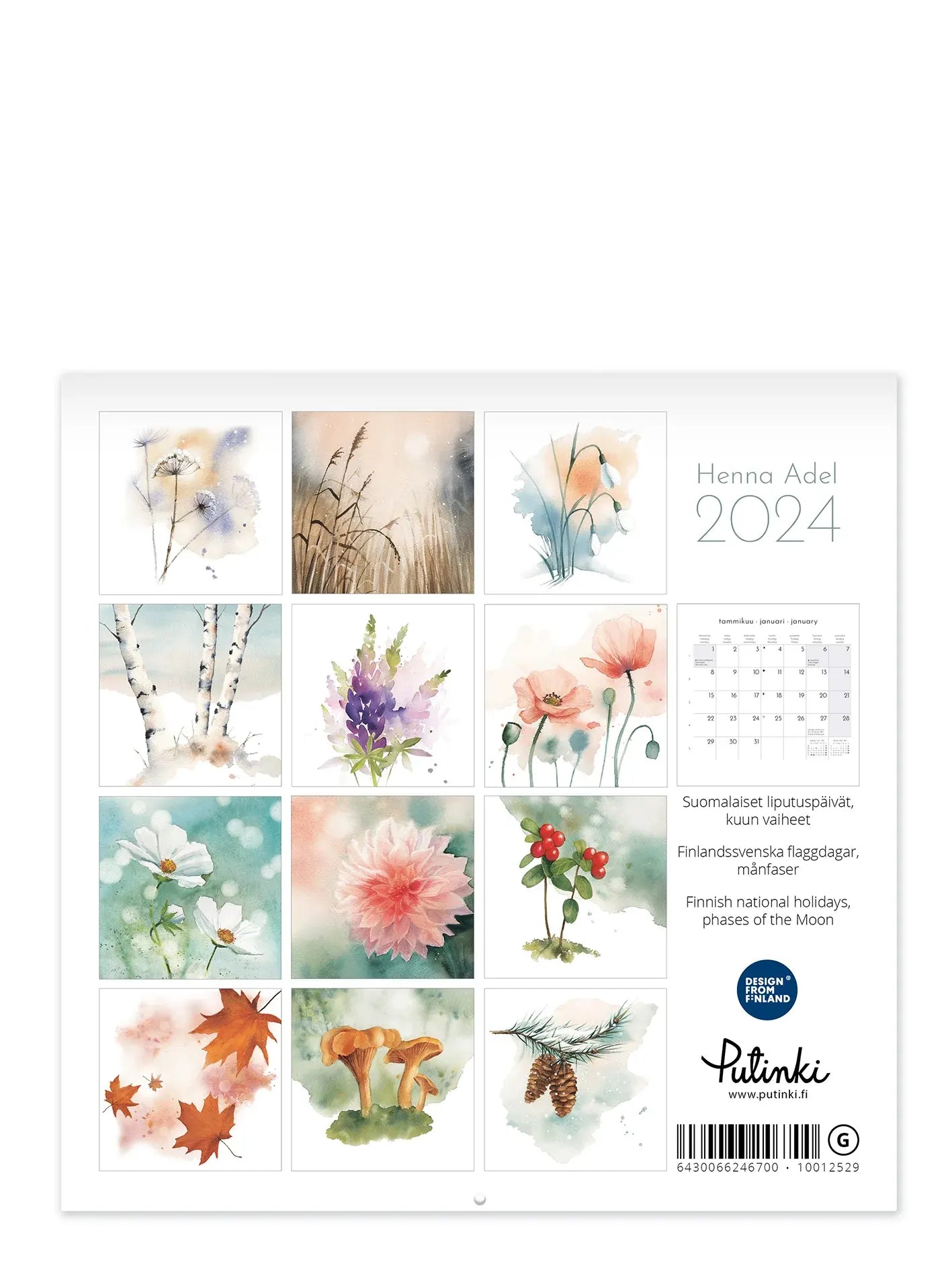 Wall Calendar 2024, Henna Adel (20x20cm)