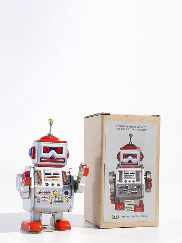 Silver-red Robot (10 cm)