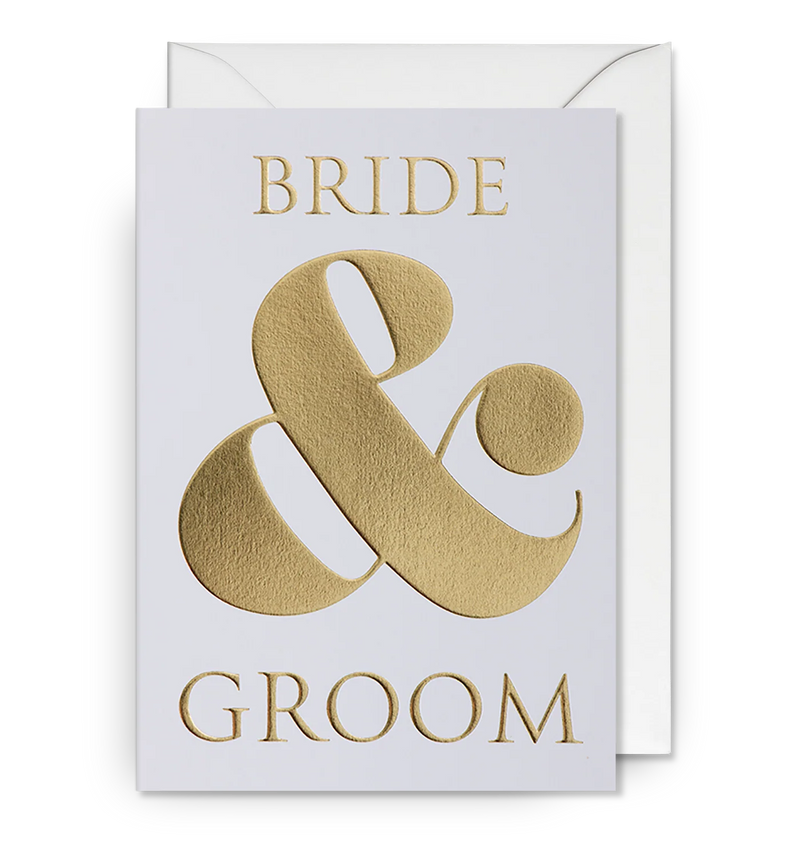 Bride and groom, wedding card
