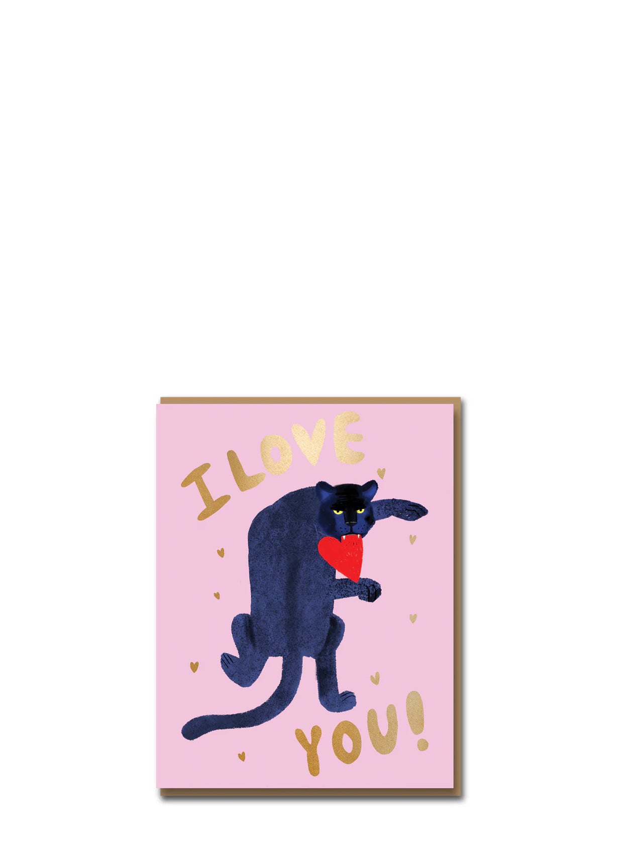 Big cat panther, love & friendship card
