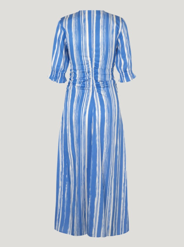 AMMA dress, blue stripe