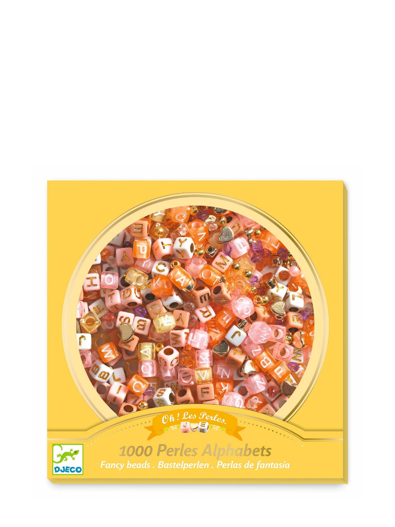 Alphabet beads, Gold or Silver