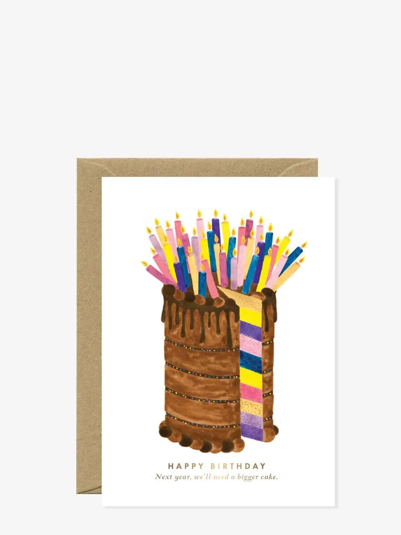 Bigger cake birthday card