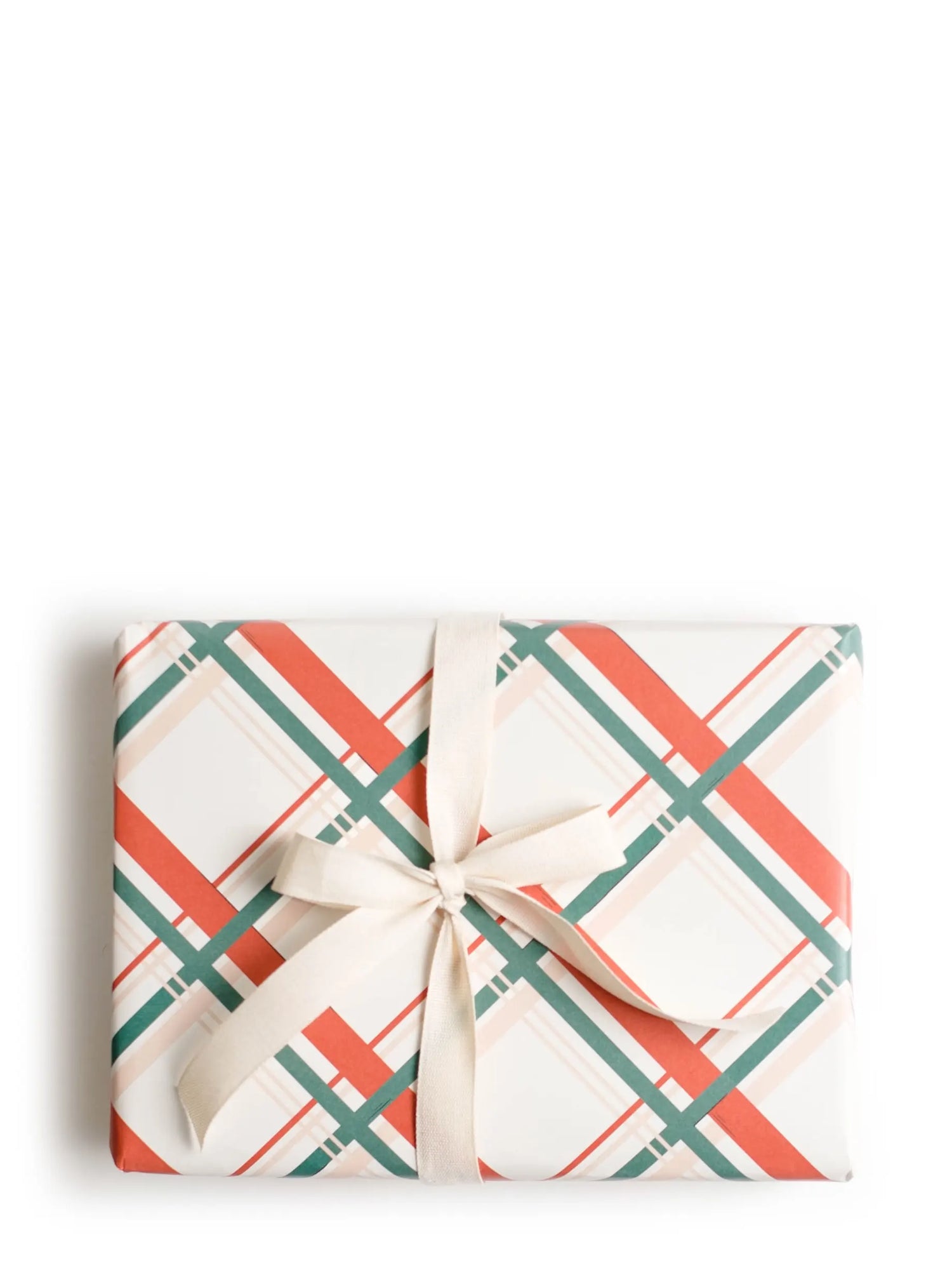 Vintage Plaid Holiday Gift Wrap, Roll