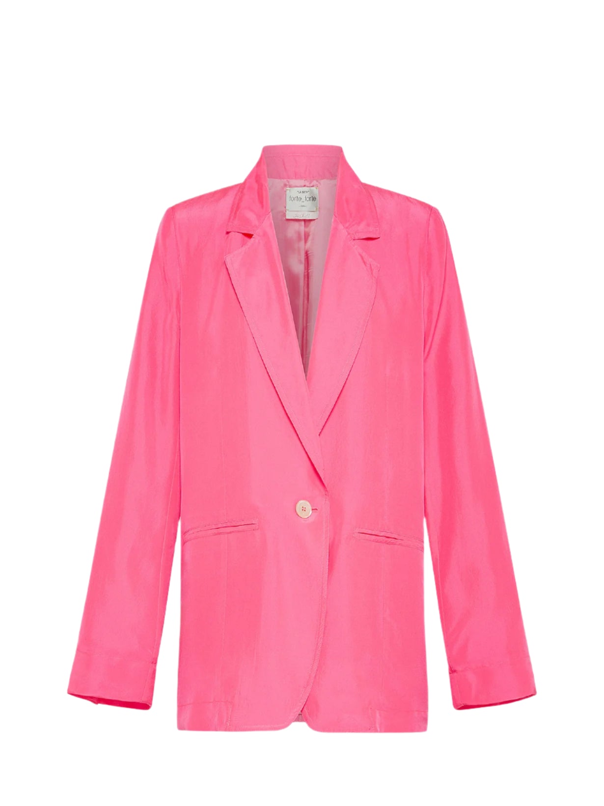 Habotai silk jacket, hot pink