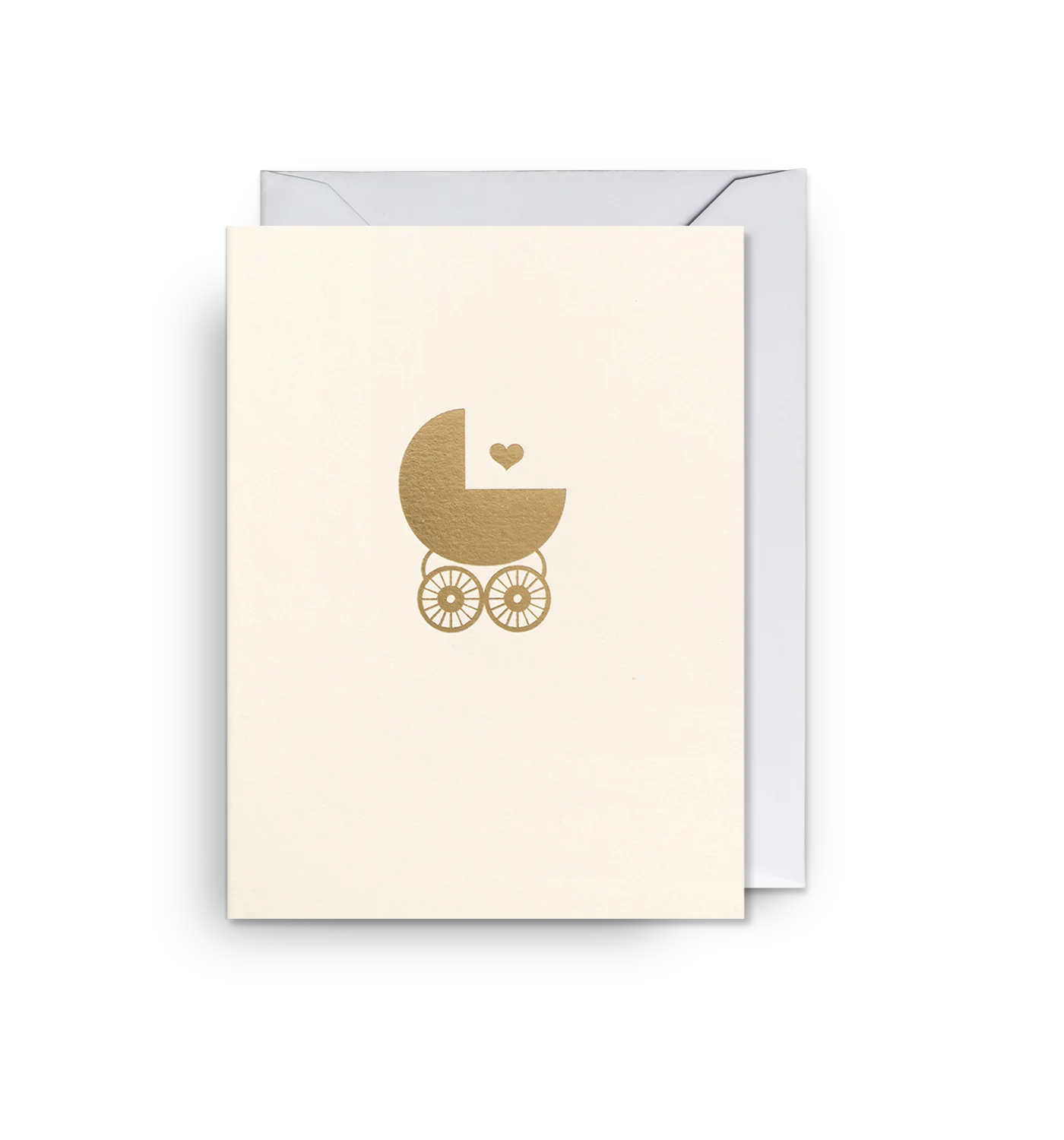 New Arrival (Pram) New Baby Mini Card by Kelly Hyatt