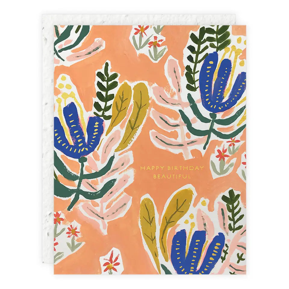 Happy Birthday Beautiful - Birthday Card with plantable envelope