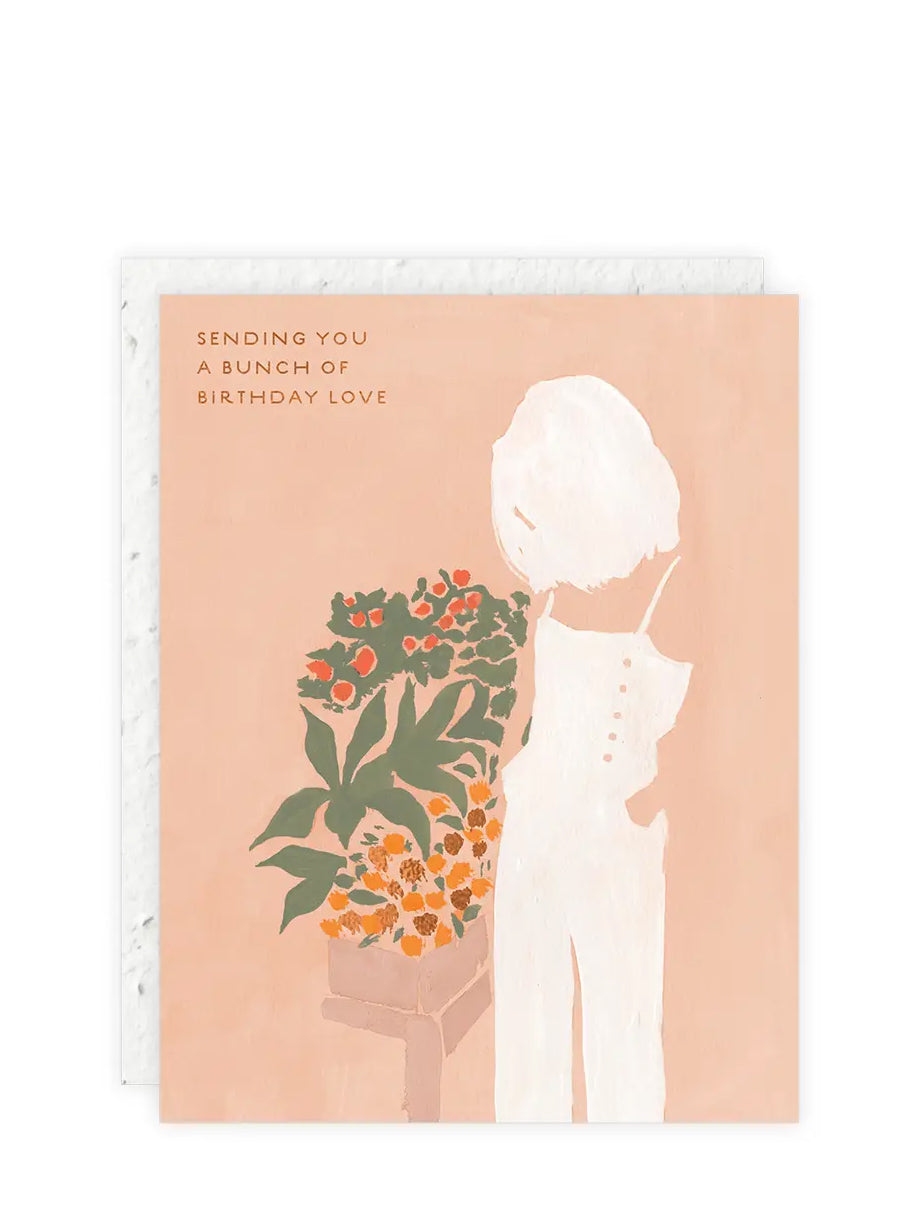 Bunch Of Birthday Love birthday card with plantable envelope