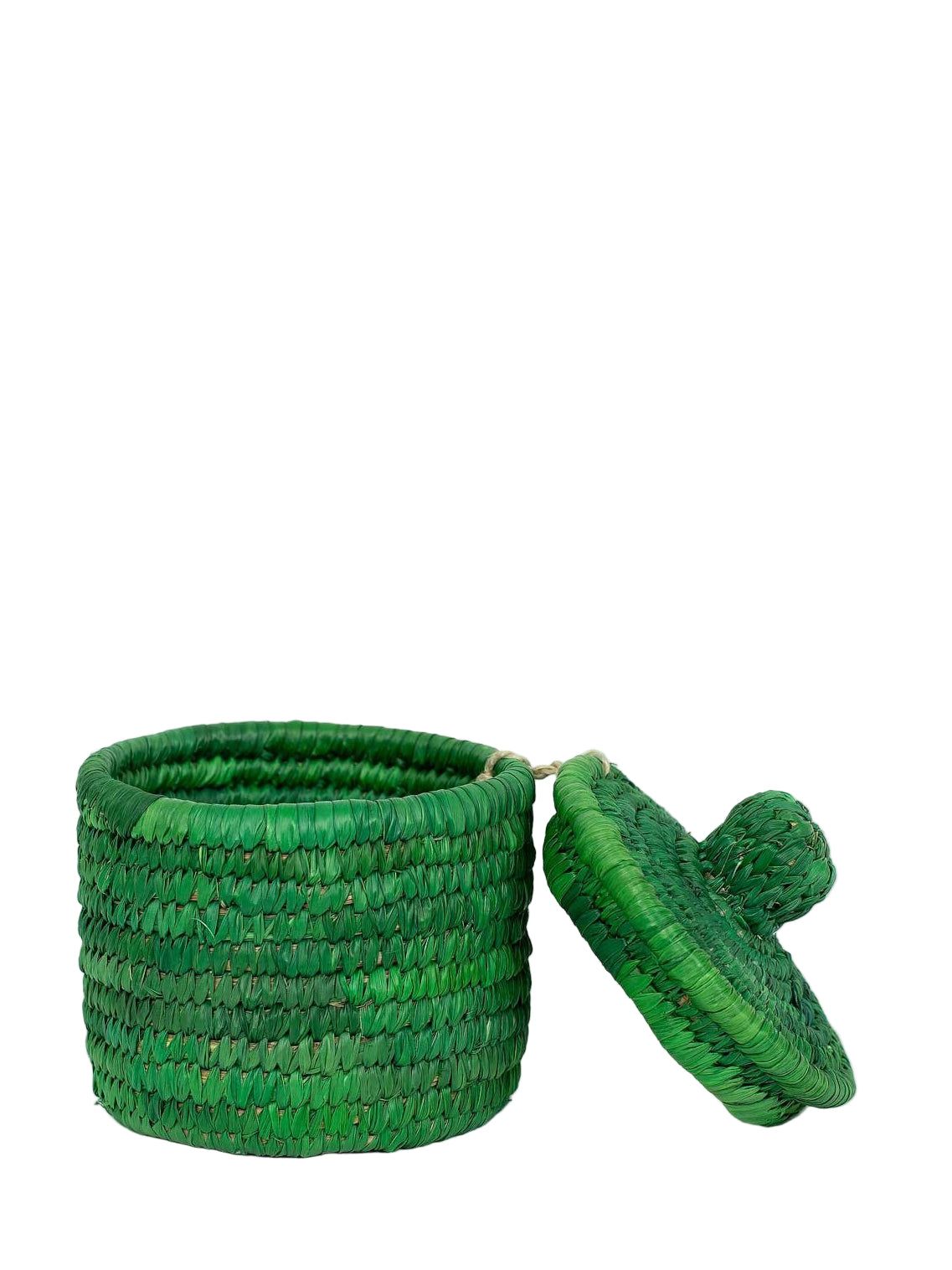 Palm color mini basket with lid, 4 colours