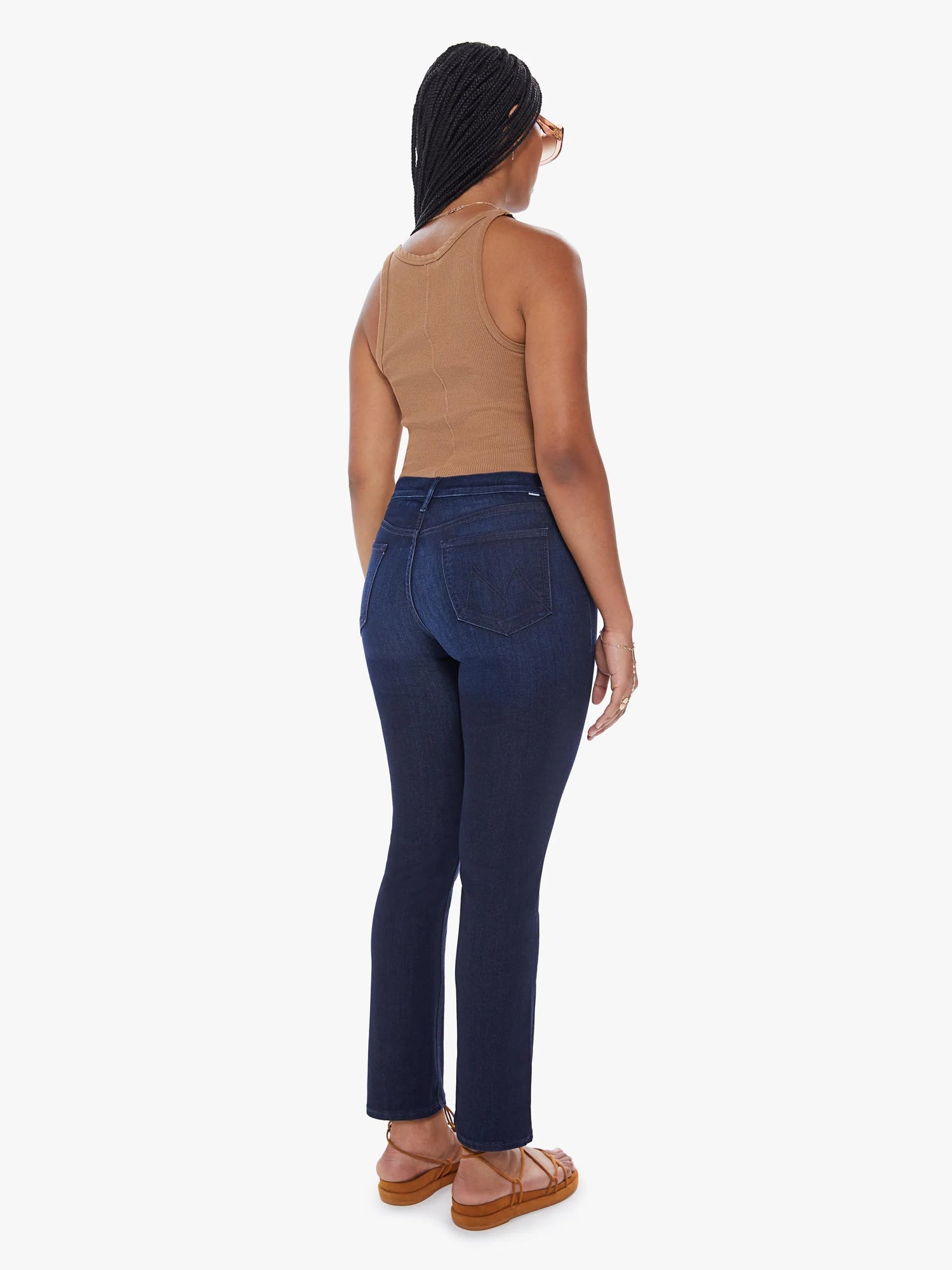 MOTHER: The Mid Rise Dazzler ankle jeans, blue