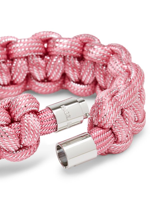 Rope-detail clasp-fastening bracelet, pink