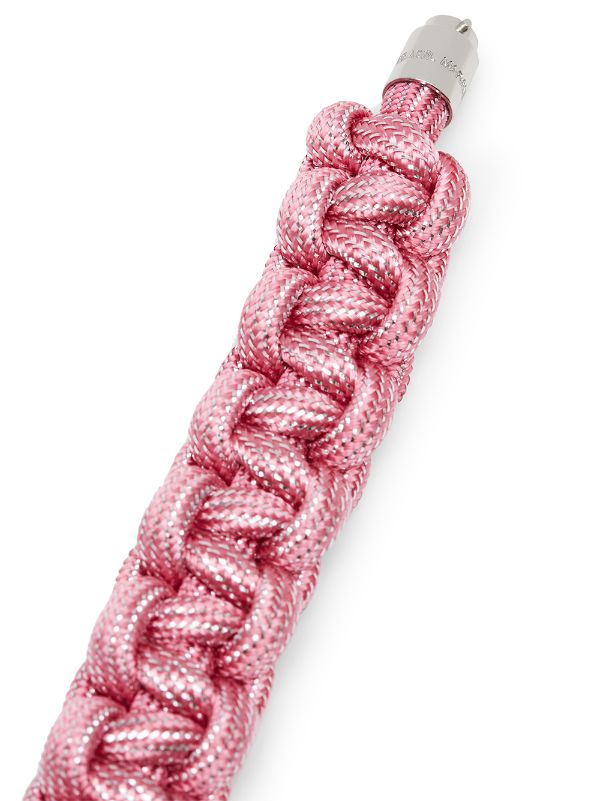 Rope-detail clasp-fastening bracelet, pink