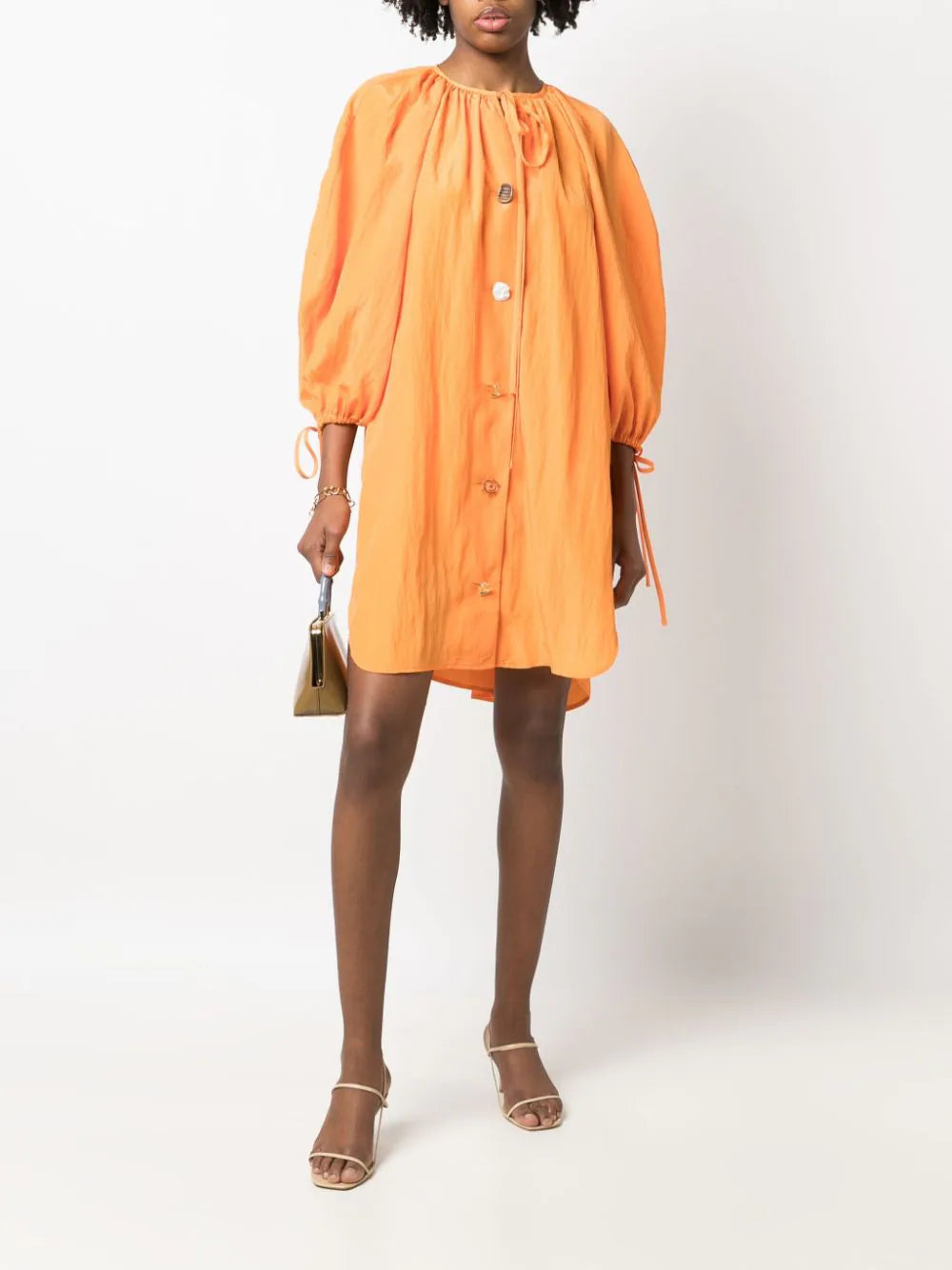 Scout signature button dress, orange