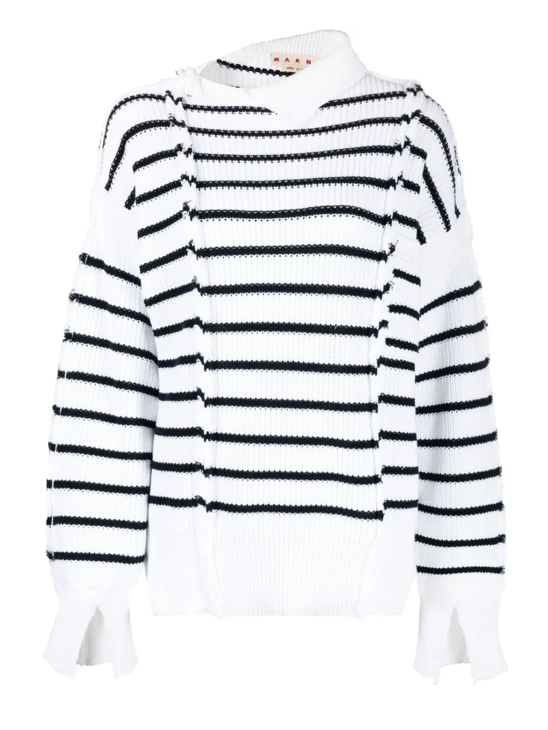 Striped rib jumper