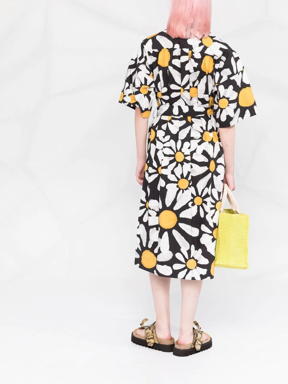 Daisy belted shirt dress in poplin
