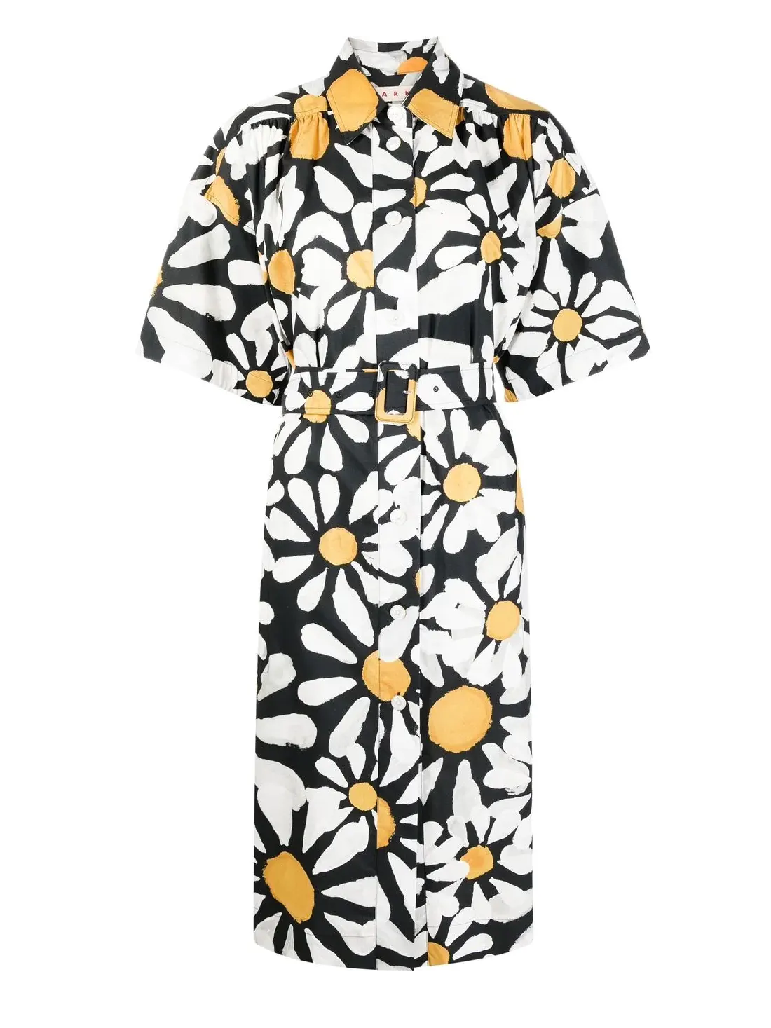 Daisy belted shirt dress in poplin