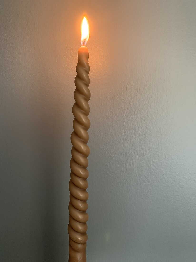 Twisted candle, set of 2 (many colours)
