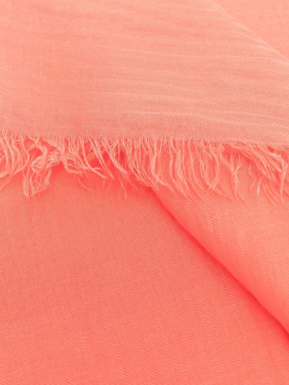 Frayed-edge scarf, red