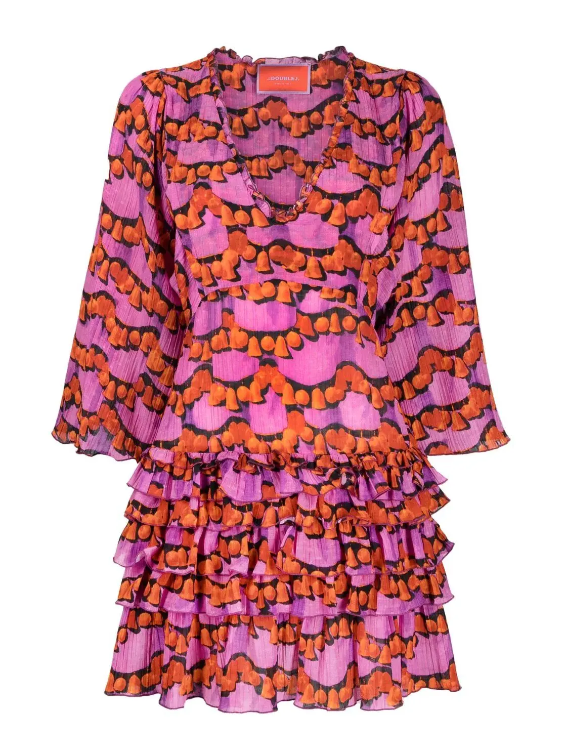 Liberace Ciclamino-print mini dress, pink