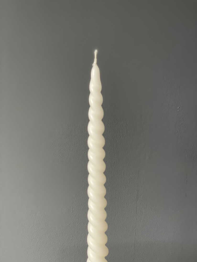 Twisted candle, set of 2 (many colours)