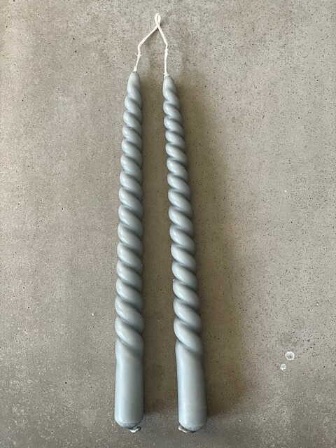 Twisted candle, set of 2 (many colours)
