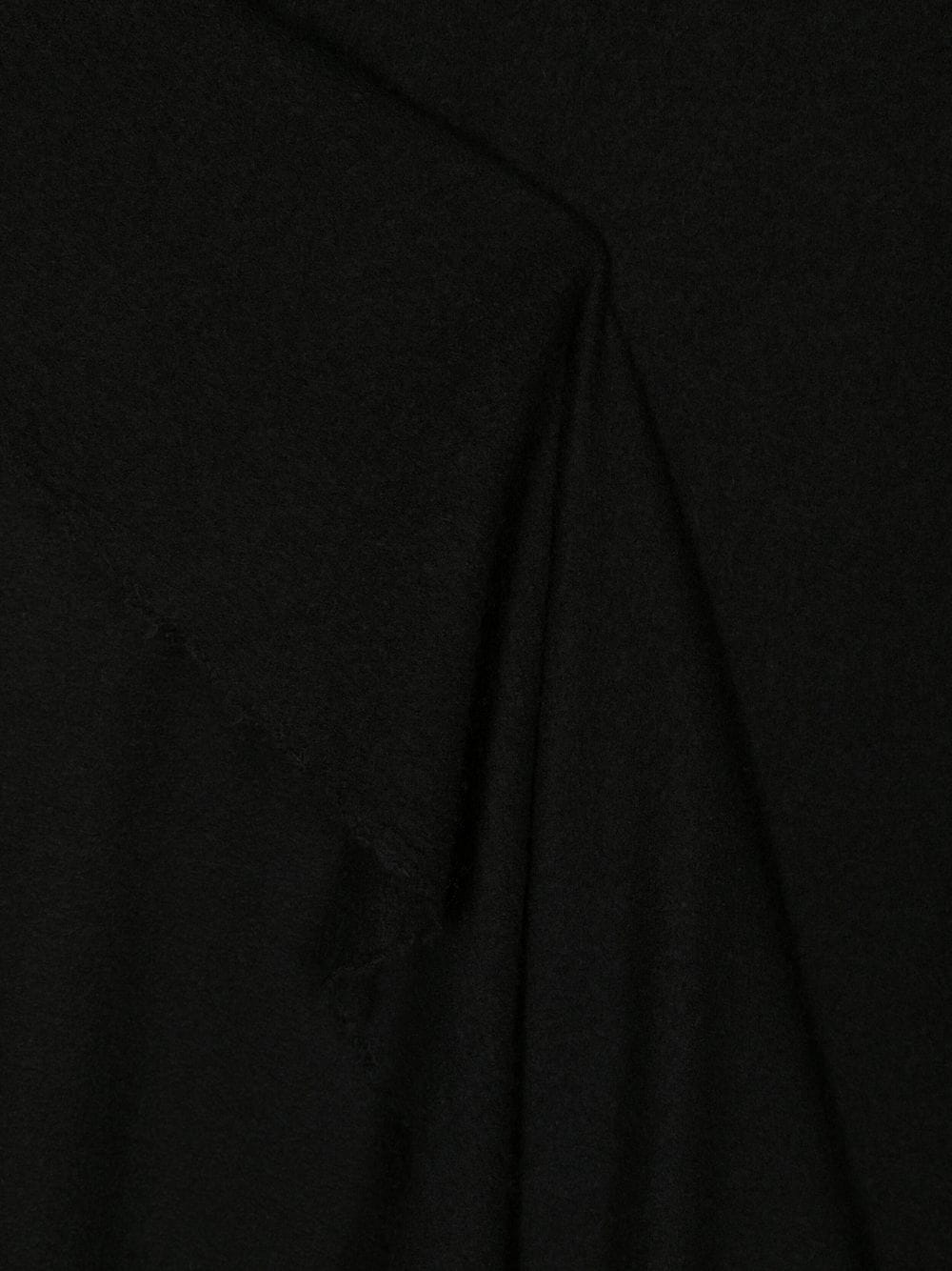 Frayed-edge cashmere-silk scarf, black