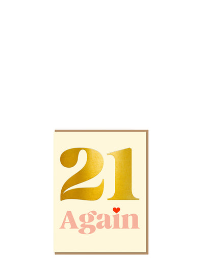 21 again birthday card