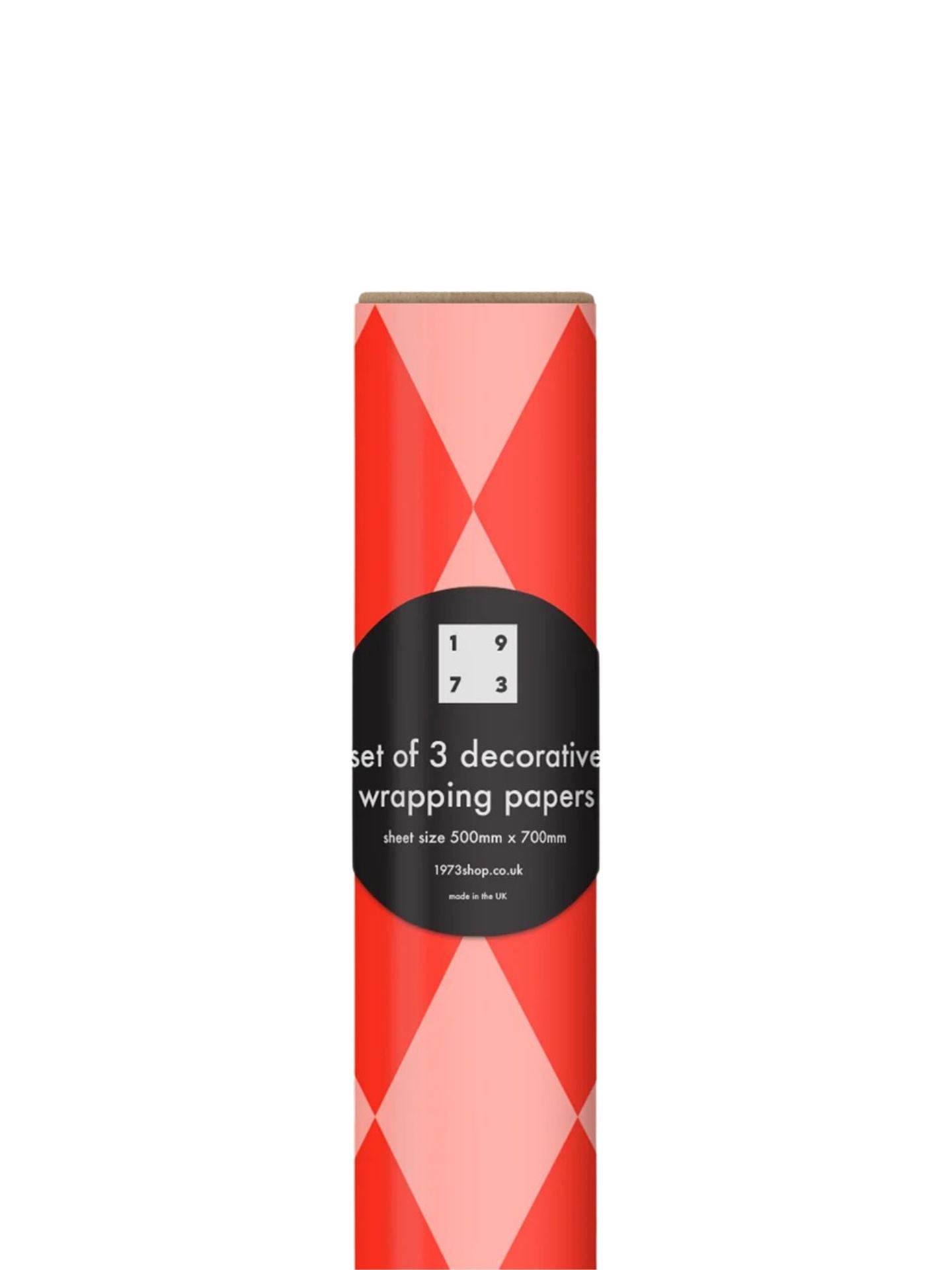 Grafika diamond set of 3 wrapping papers, rose and red