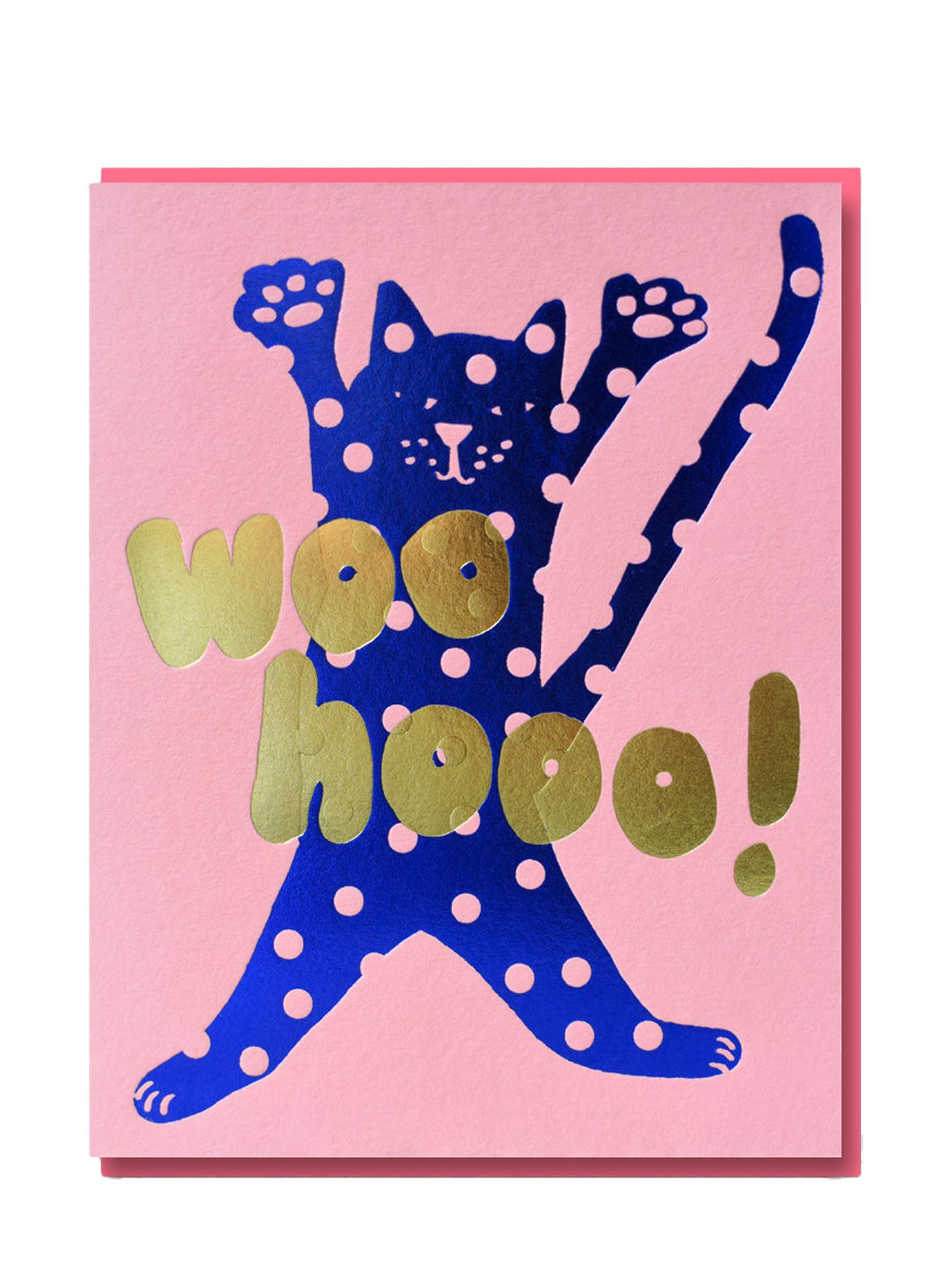 Joyful Spotty Cat Celebration Card