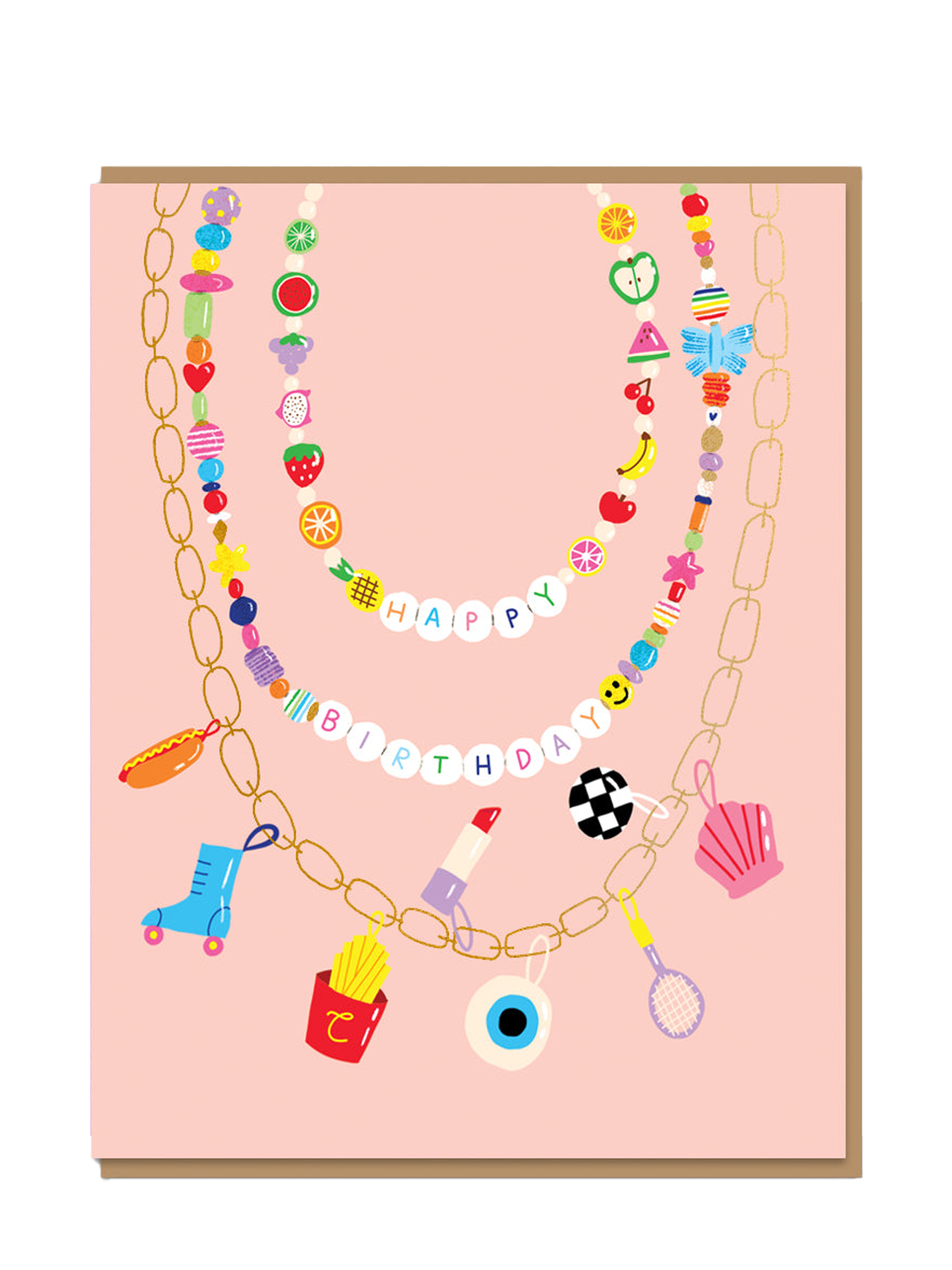 Birthday Card Festival Beads charms