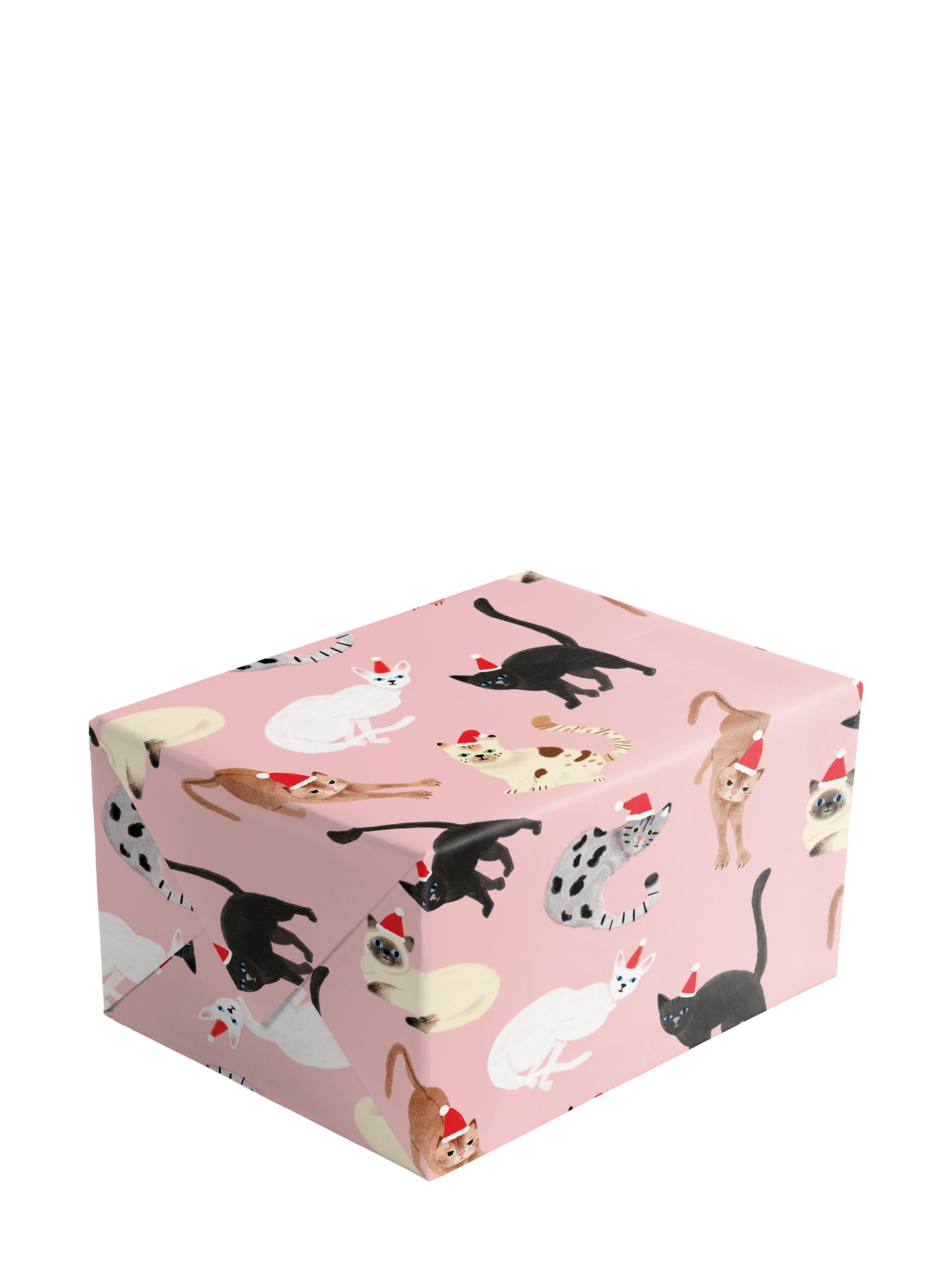 Feline Christmas, 3 x Sheets on a Roll - Christmas wrapping paper