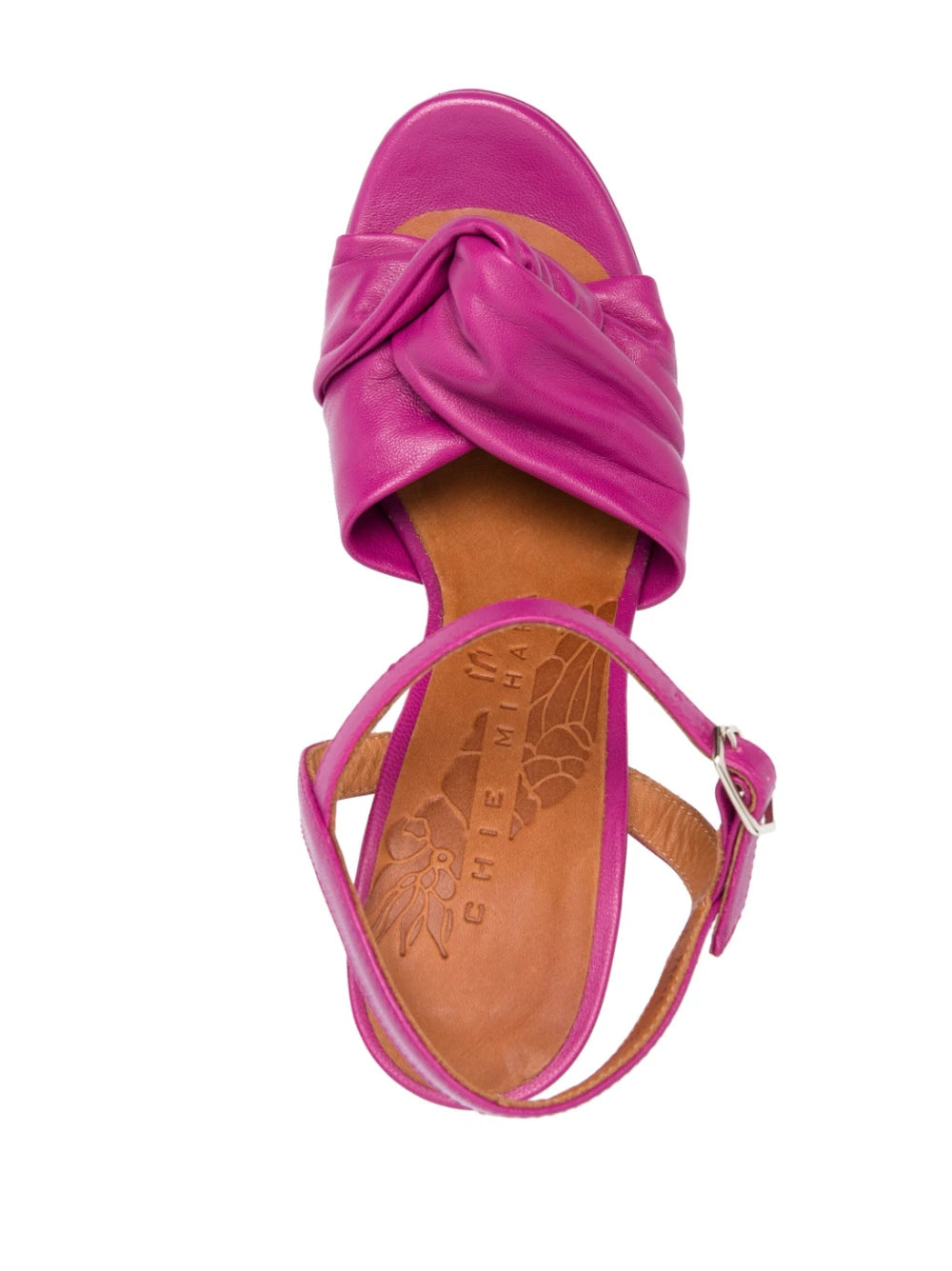 Contour sandals, fuchsia