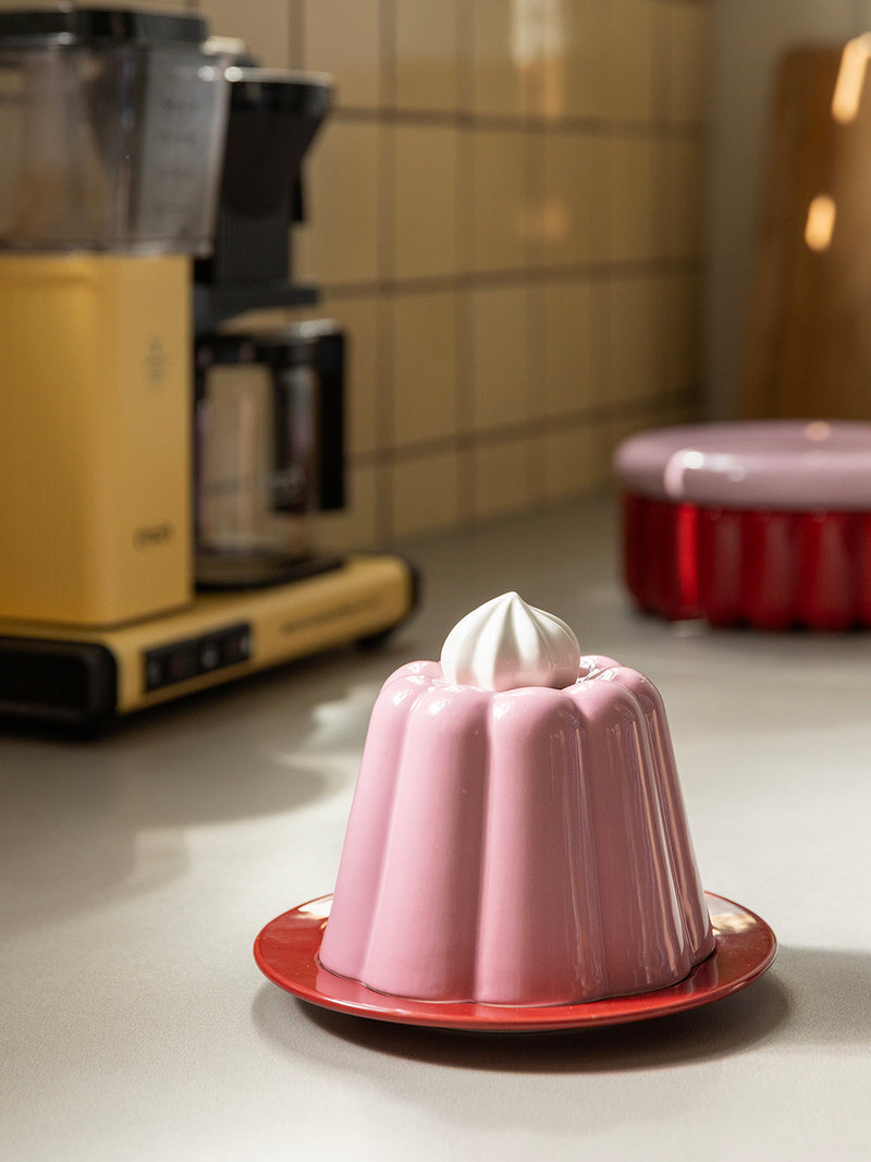 Pudding ceramic cloche, pink