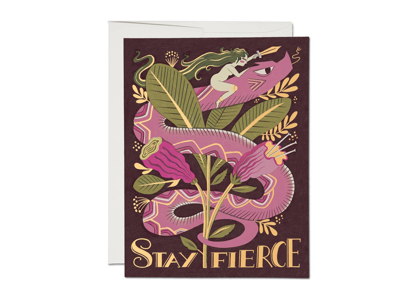 Fierce snake love & friendship card