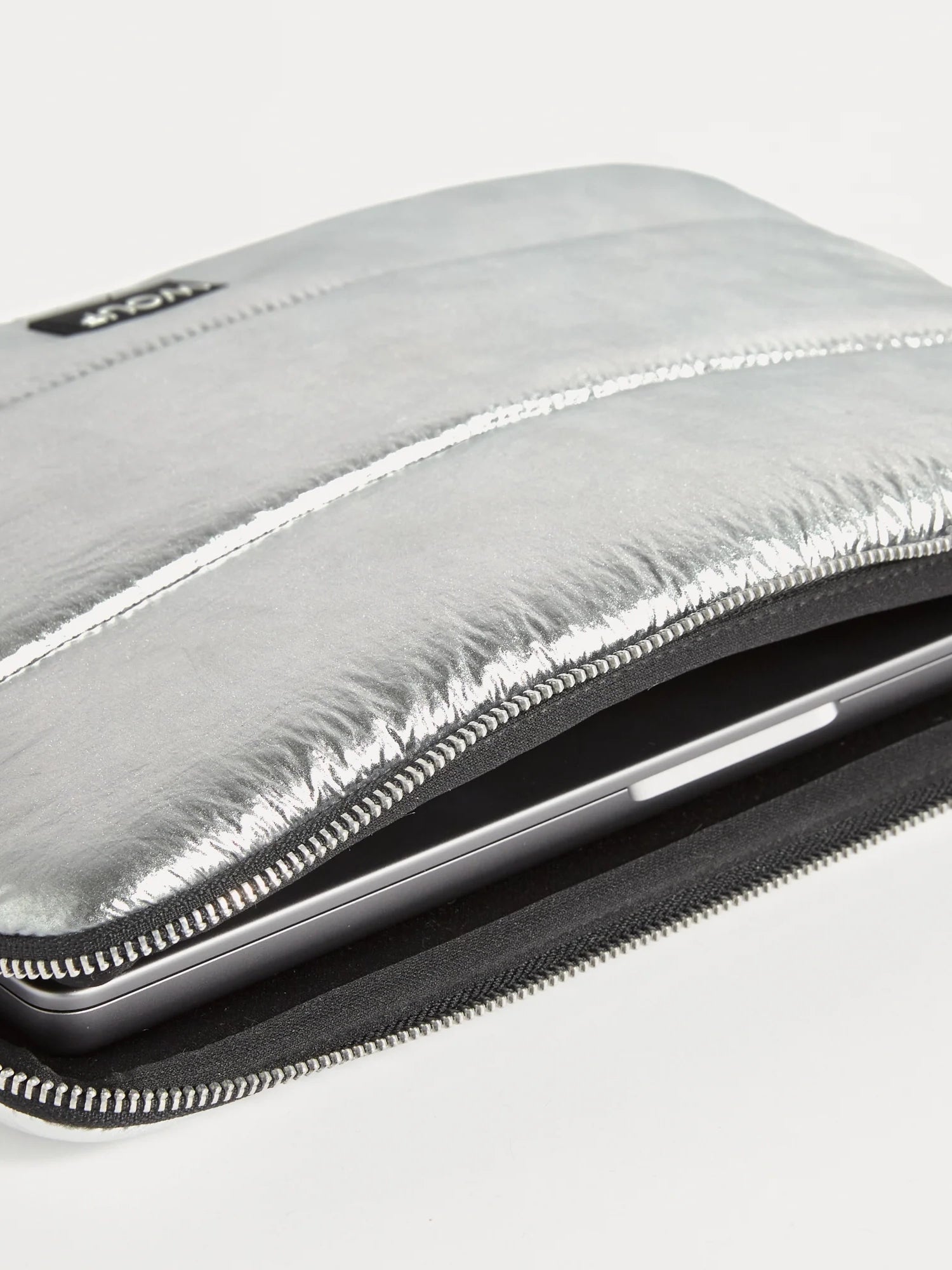 Silver Glossy Laptop Sleeve, small (13