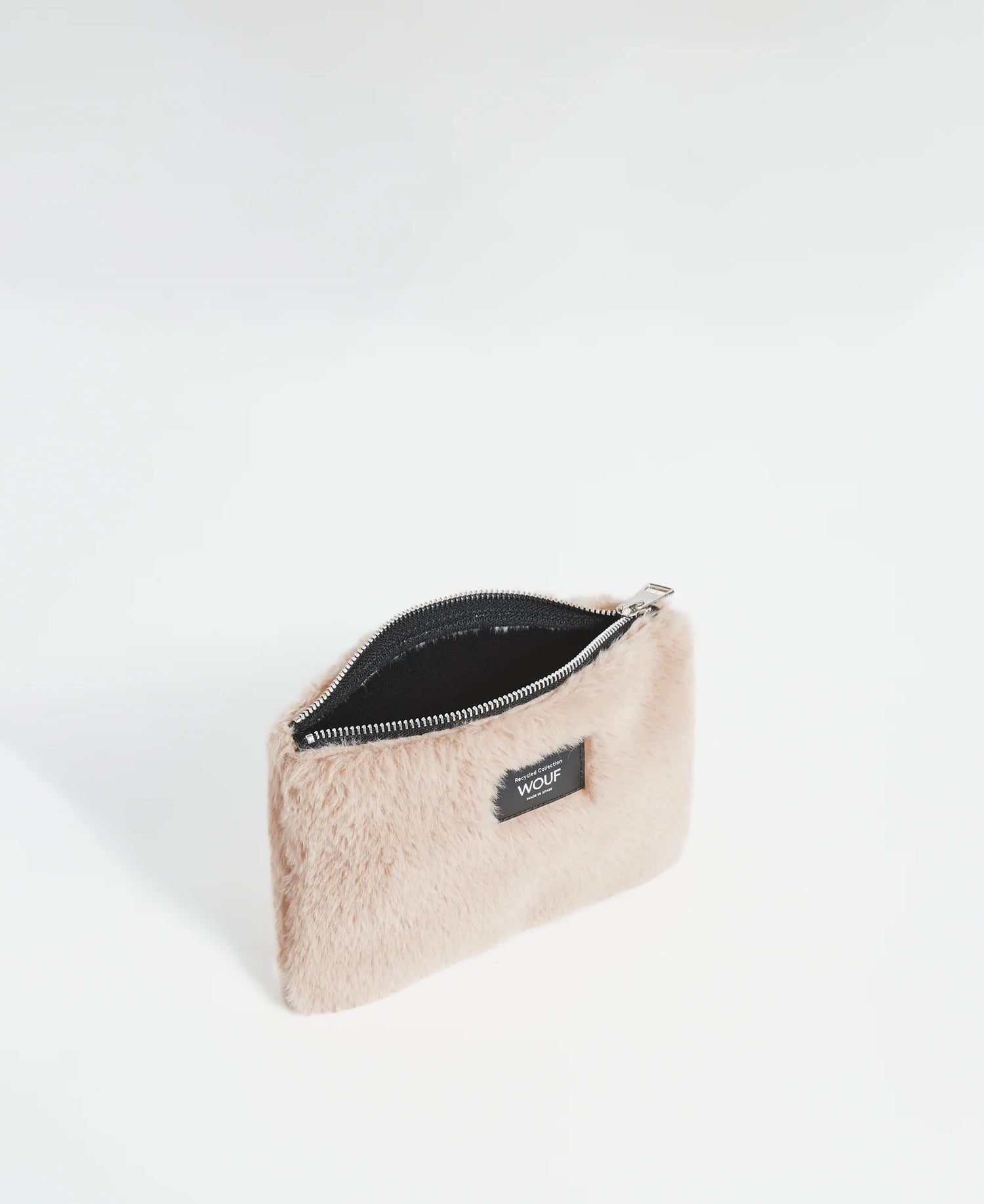 Beige Faux Fur Nevada Pouch (22cm)