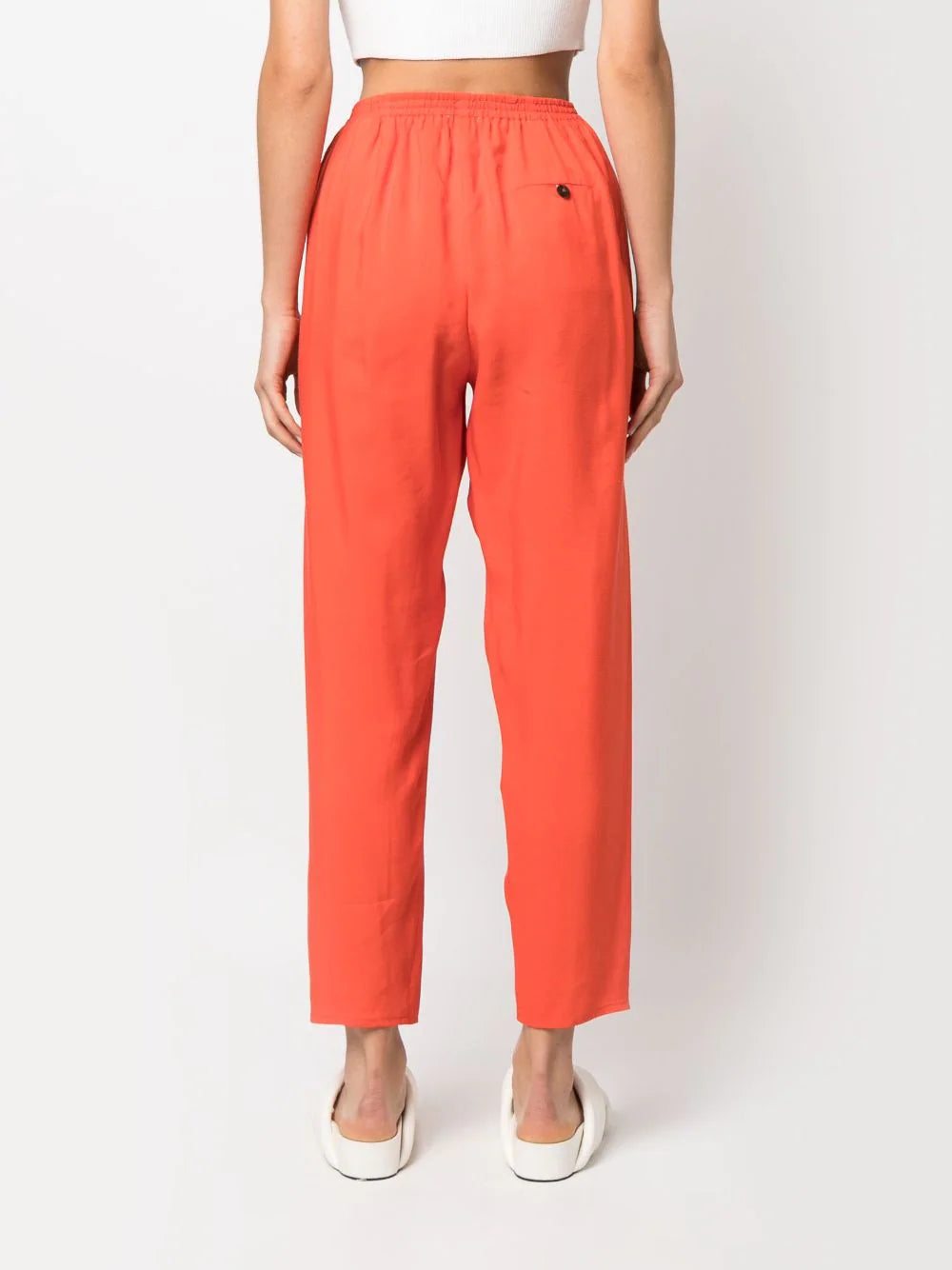 Viscose elasticated pants, orange