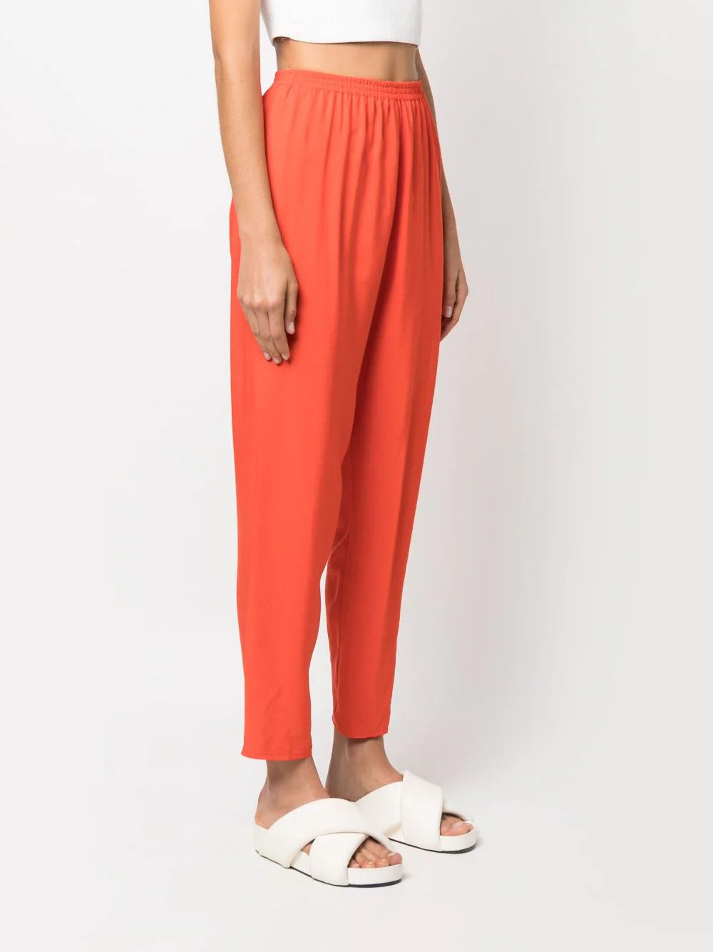 Viscose elasticated pants, orange