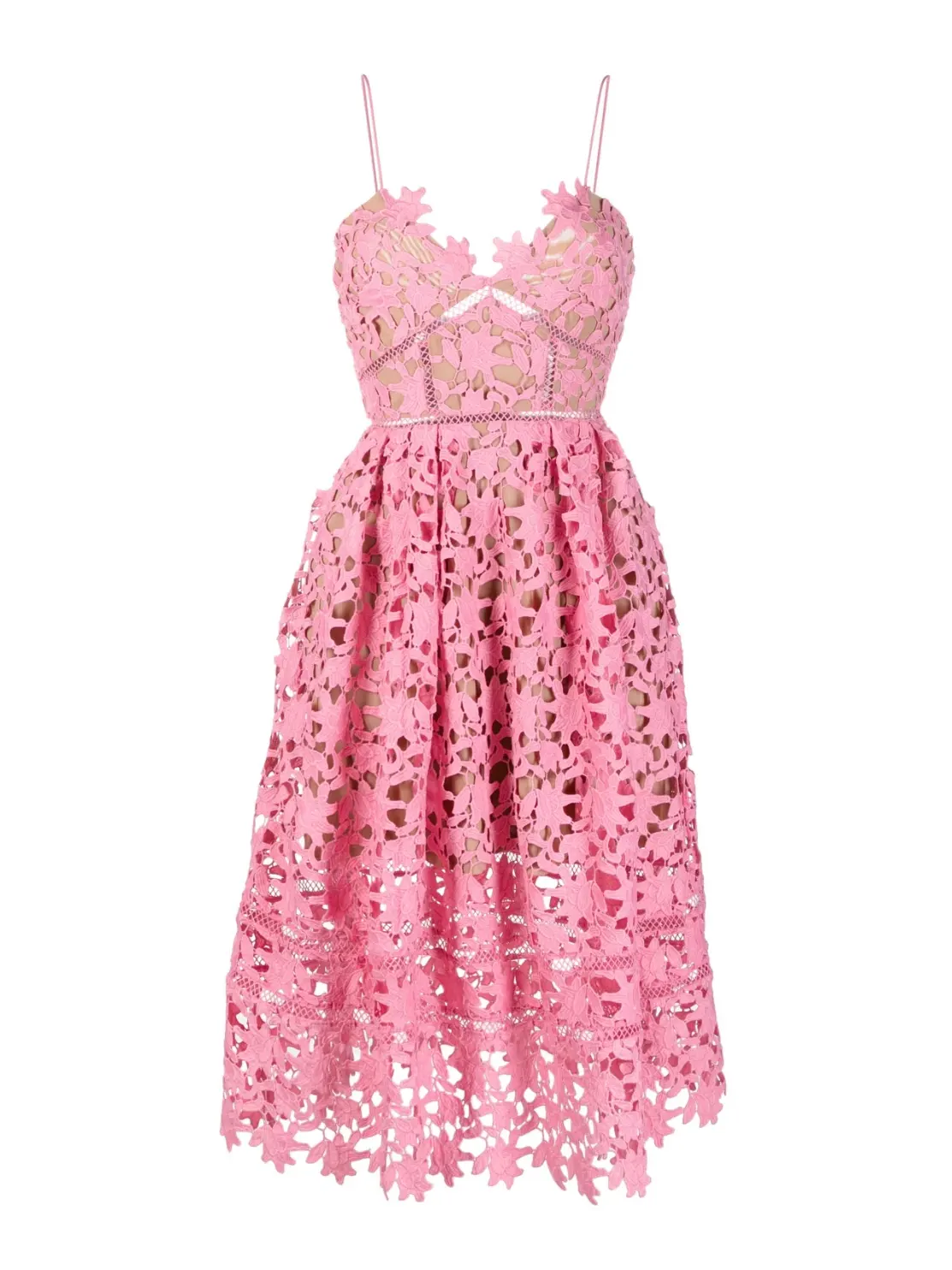 Azaelea lace midi dress, pink
