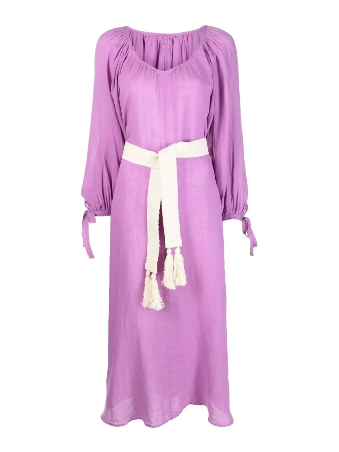 Belted kaftan dress, lilac
