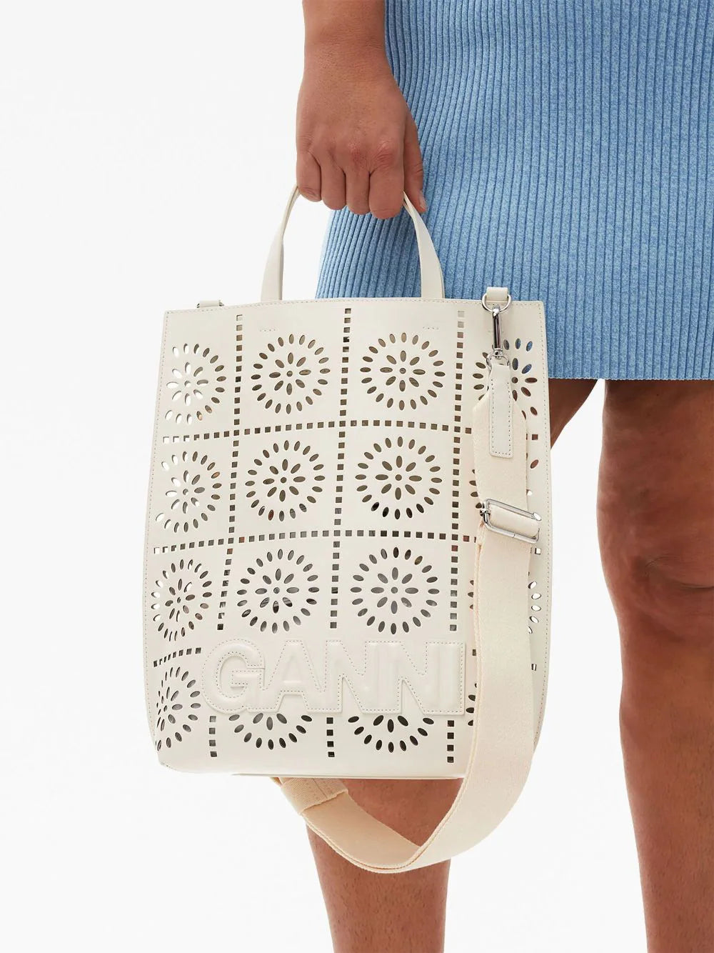 Banner Medium Tote, egret